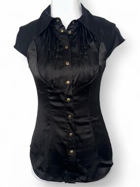 Guess Button Down Silky Top